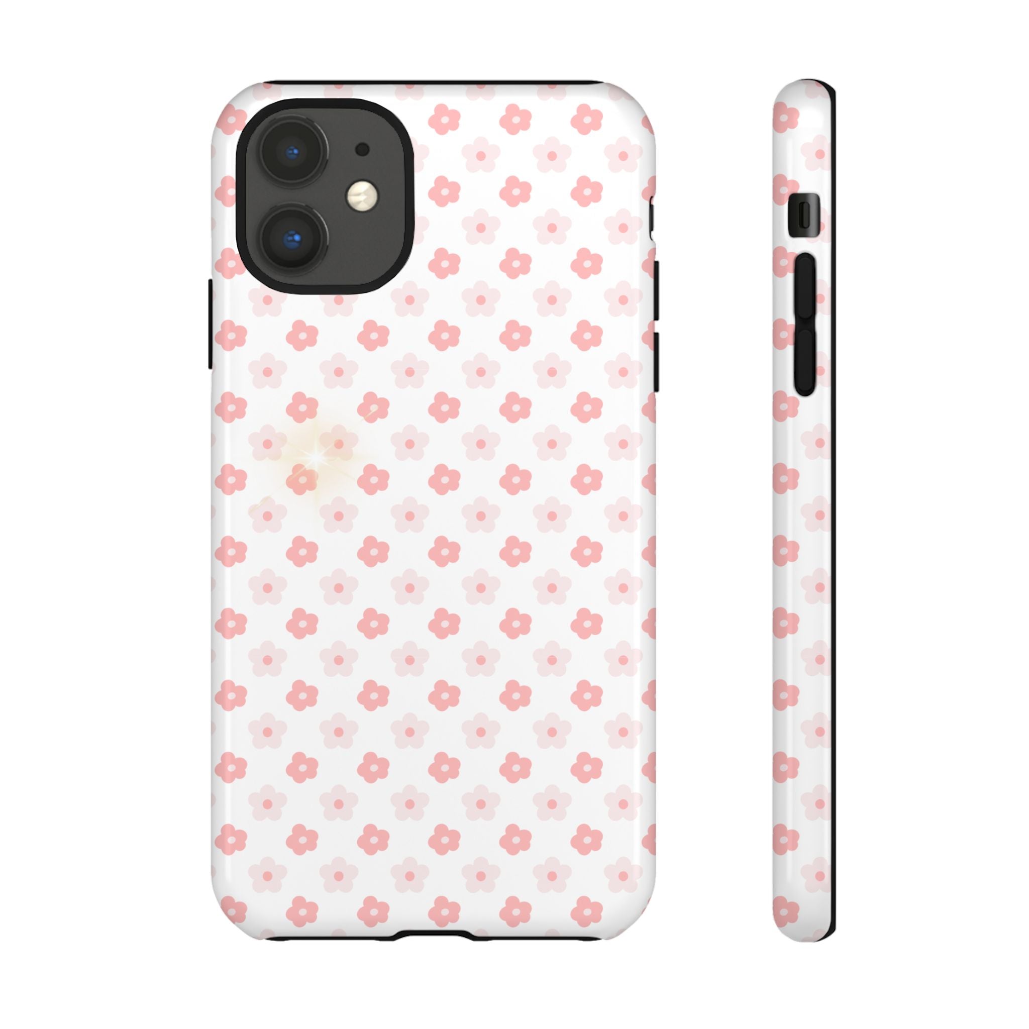 Pink Cherry Blossom Tough Phone Case — Floral Protective iPhone Cover