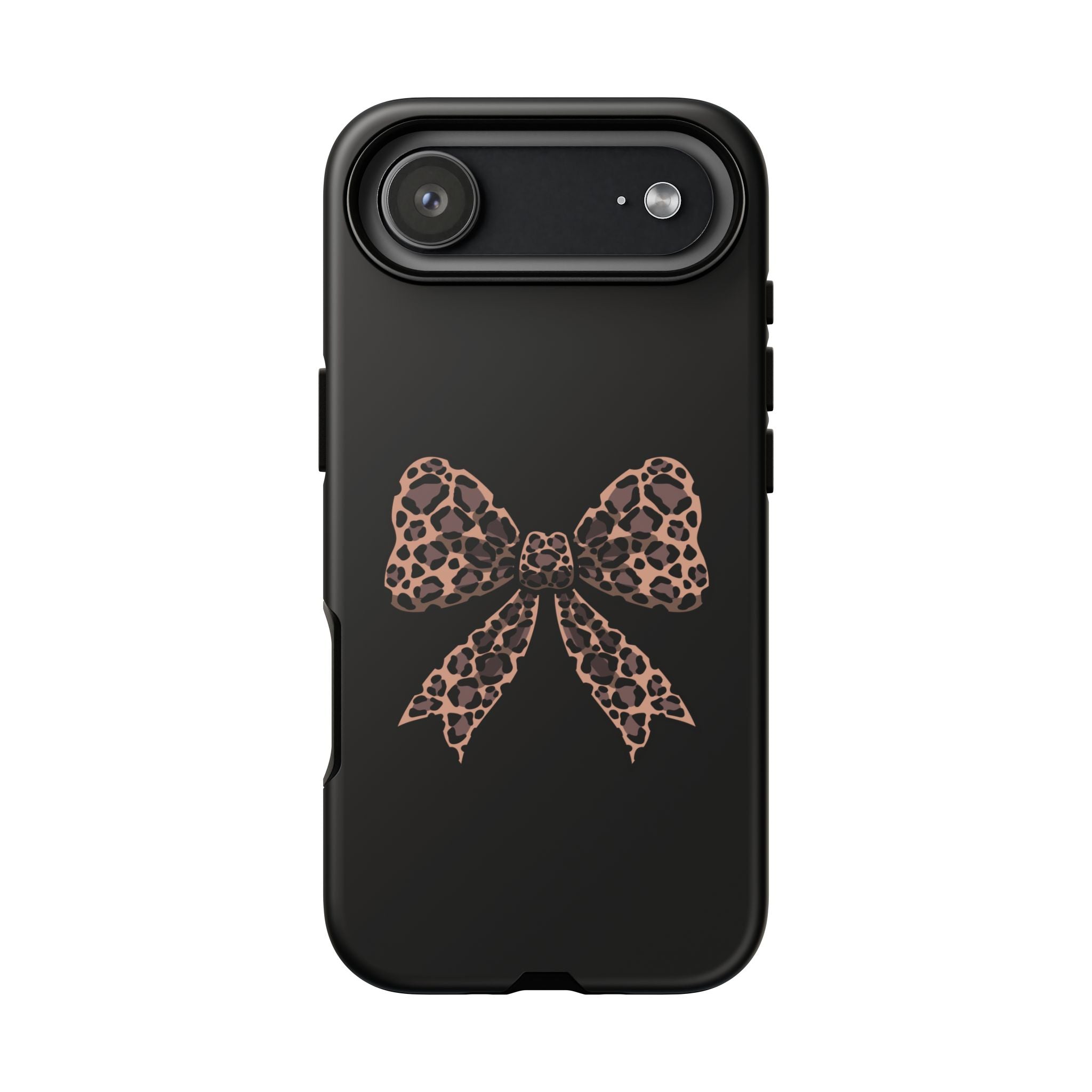 Leopard Print Bow Tough Phone Case — Cute Chic Protective Cover