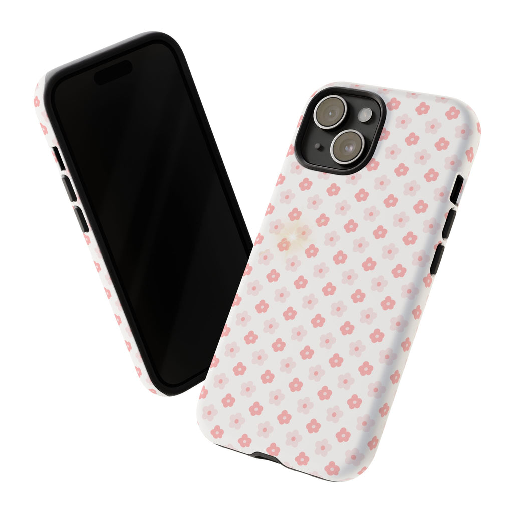 Pink Cherry Blossom Tough Phone Case — Floral Protective iPhone Cover