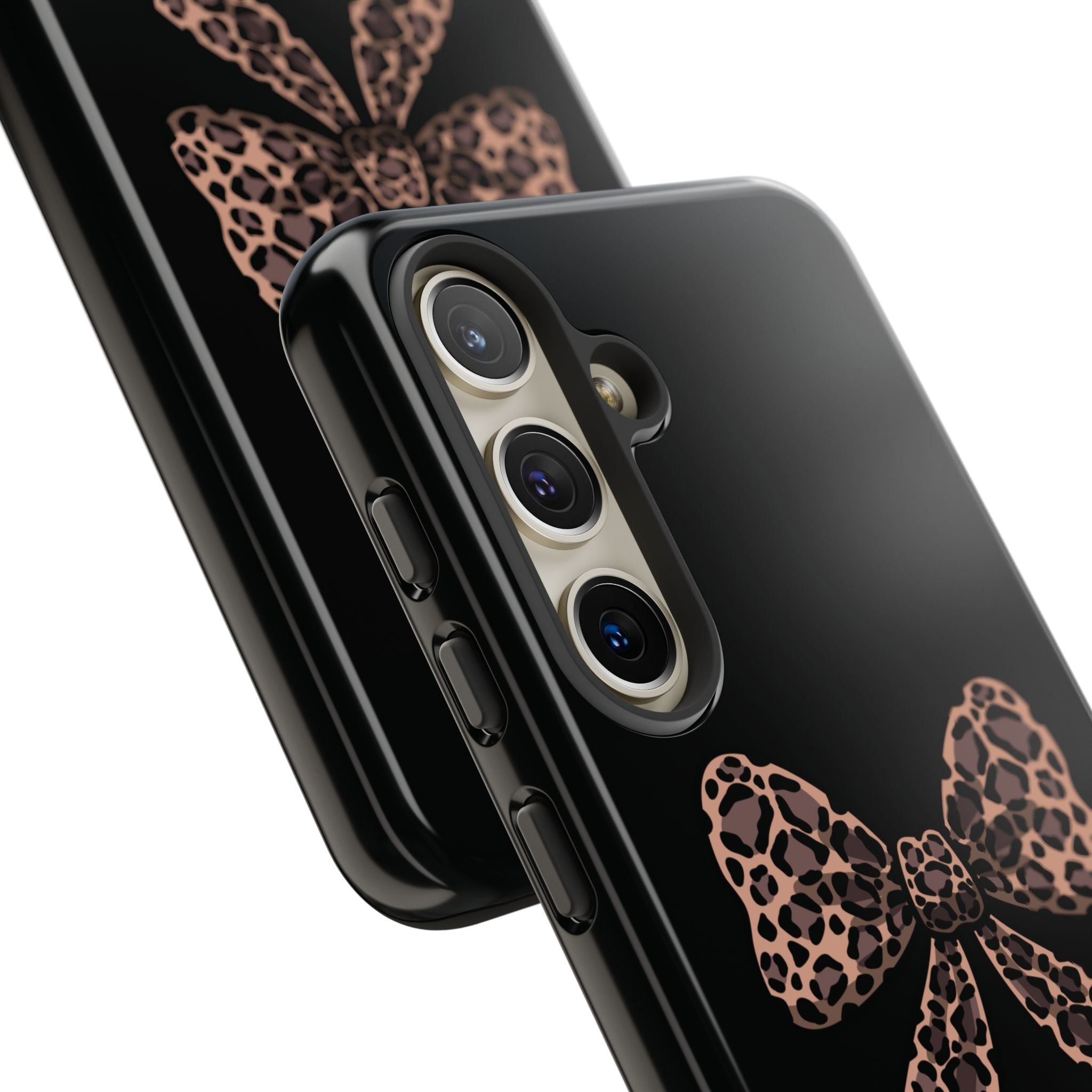 Leopard Print Bow Tough Phone Case — Cute Chic Protective Cover