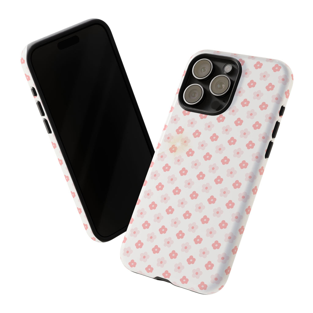 Pink Cherry Blossom Tough Phone Case — Floral Protective iPhone Cover