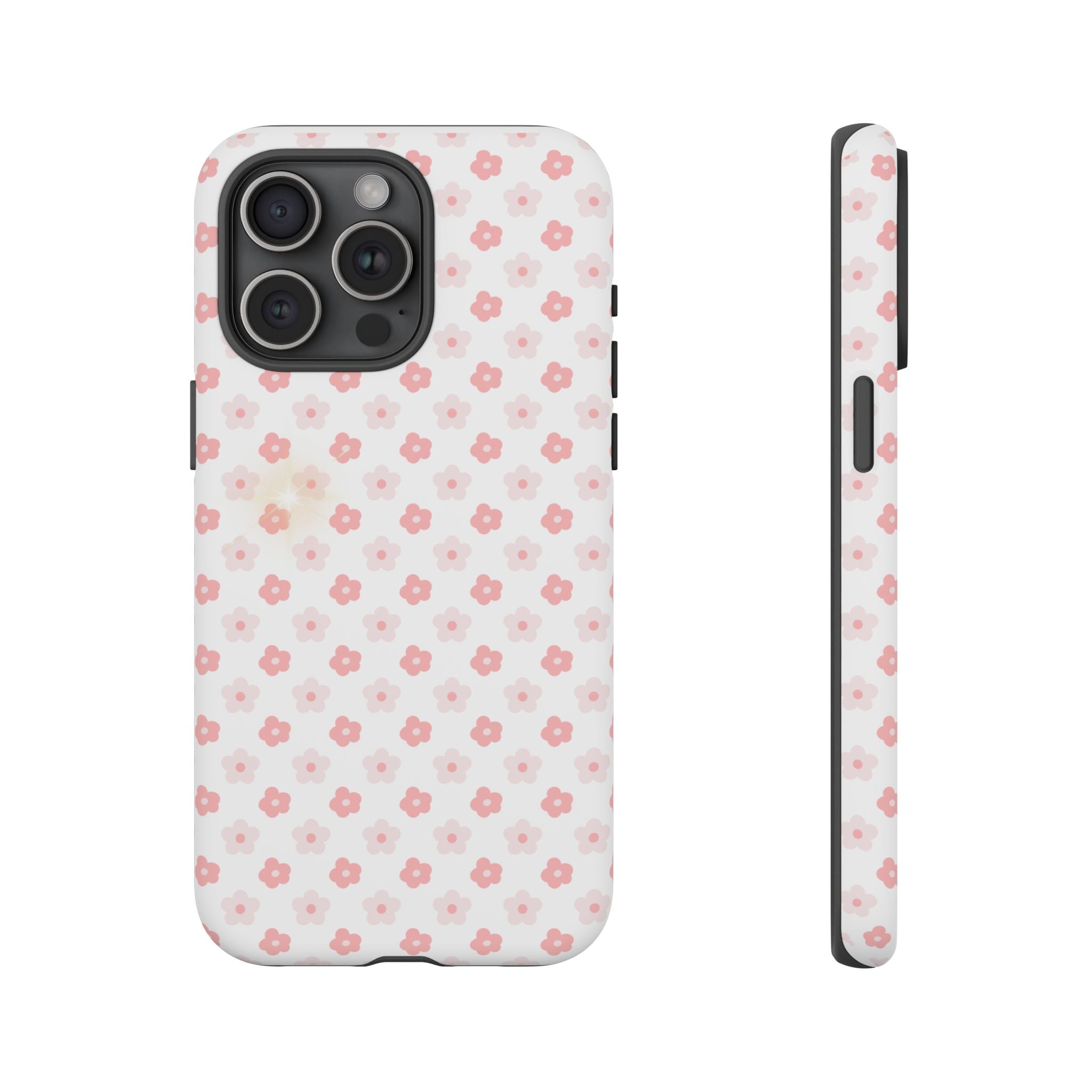 Pink Cherry Blossom Tough Phone Case — Floral Protective iPhone Cover