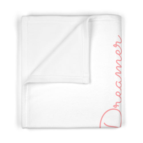 Baby Blanket - "Little Dreamer, Big Adventures" Pink Rainbow Keepsake