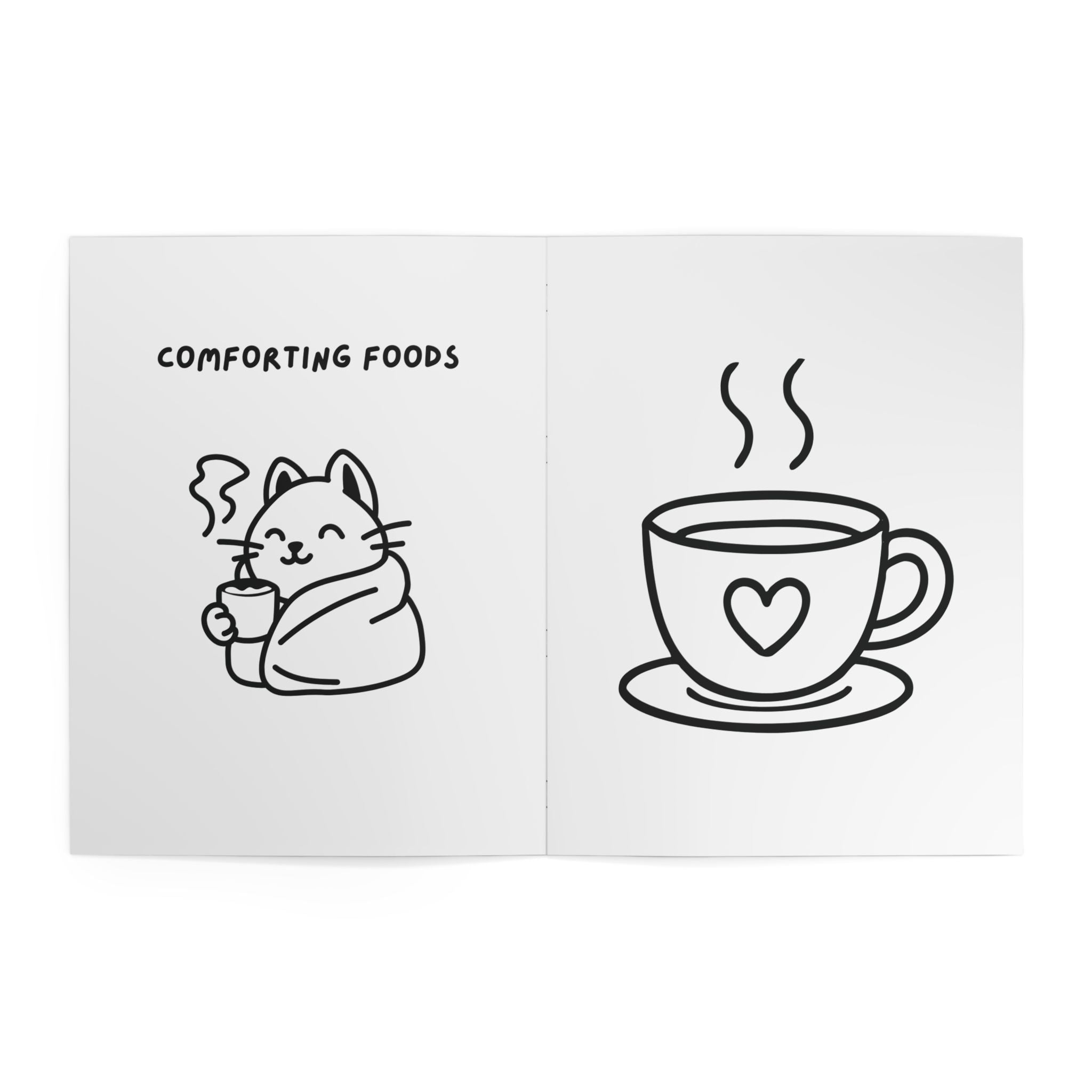 Cozy Stress Relief Coloring Book 1 — Cute Cats & Tea Relaxation Activity Book
