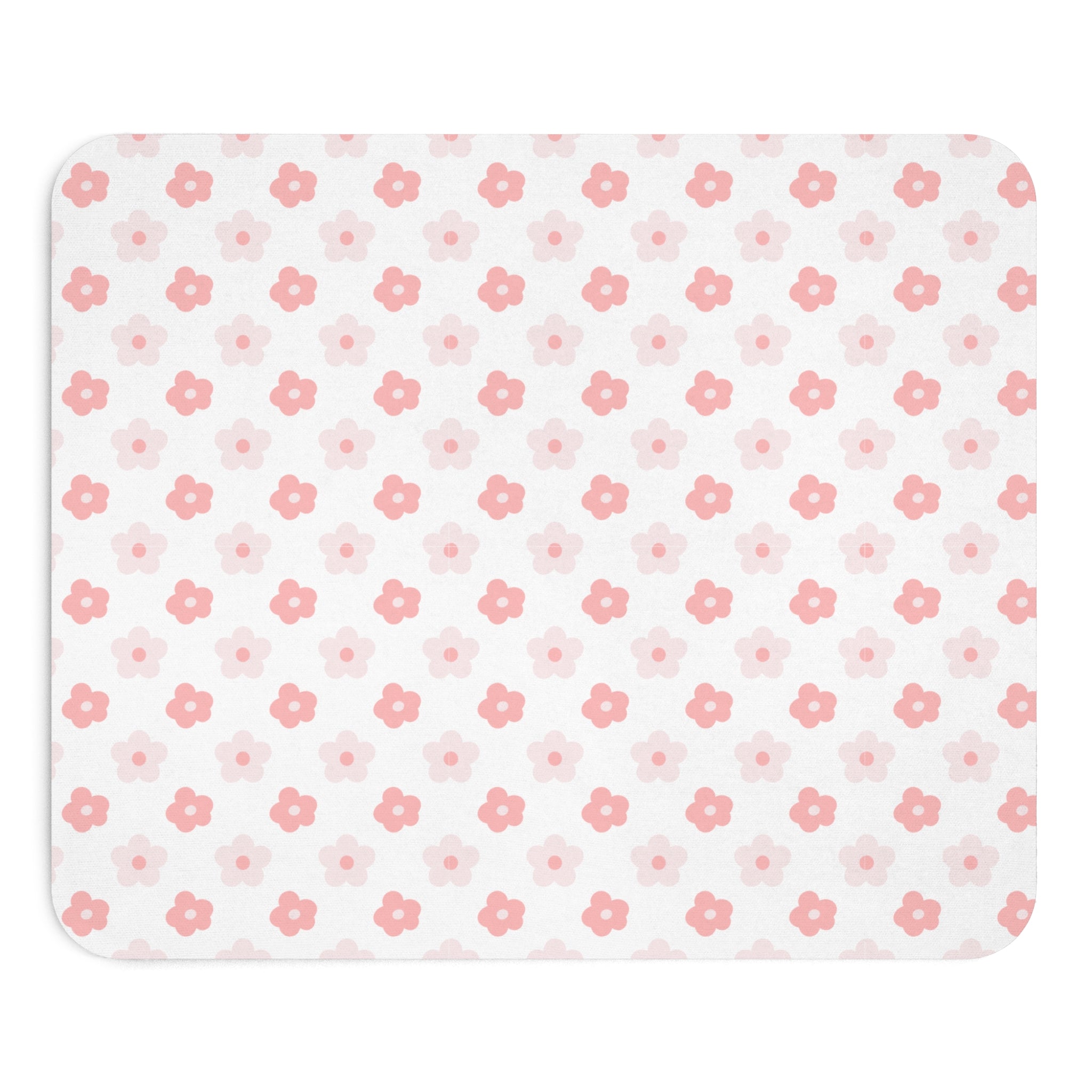 Pink Floral Mouse Pad — Cute Cherry Blossom Pattern Desk Mat