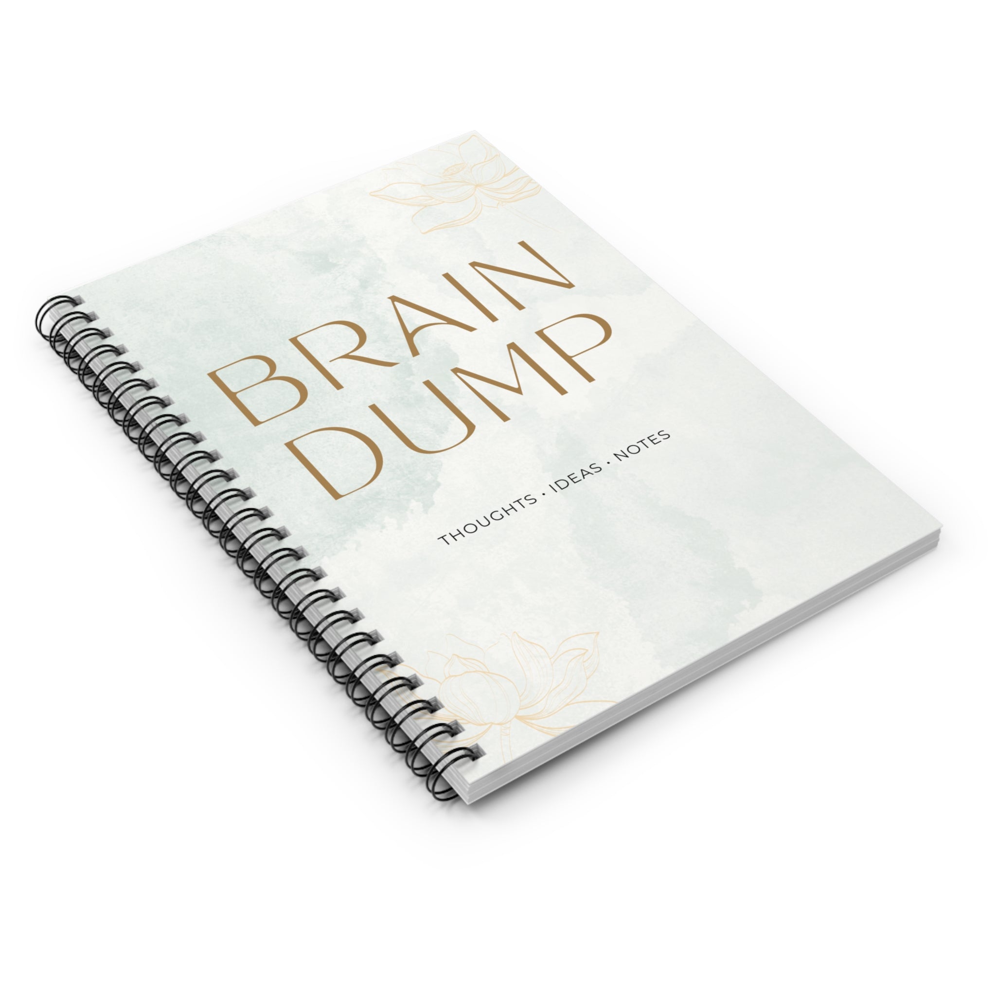 Brain Dump Spiral Notebook — Ruled Journal for Notes, Ideas & To-Do Lists