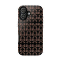Leopard Print Bow Tough Phone Case — Black & Gold Pattern