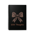 Leopard Bow "Wild Thoughts" Spiral Notebook — Ruled Journal for Sassy Notes & Gifts
