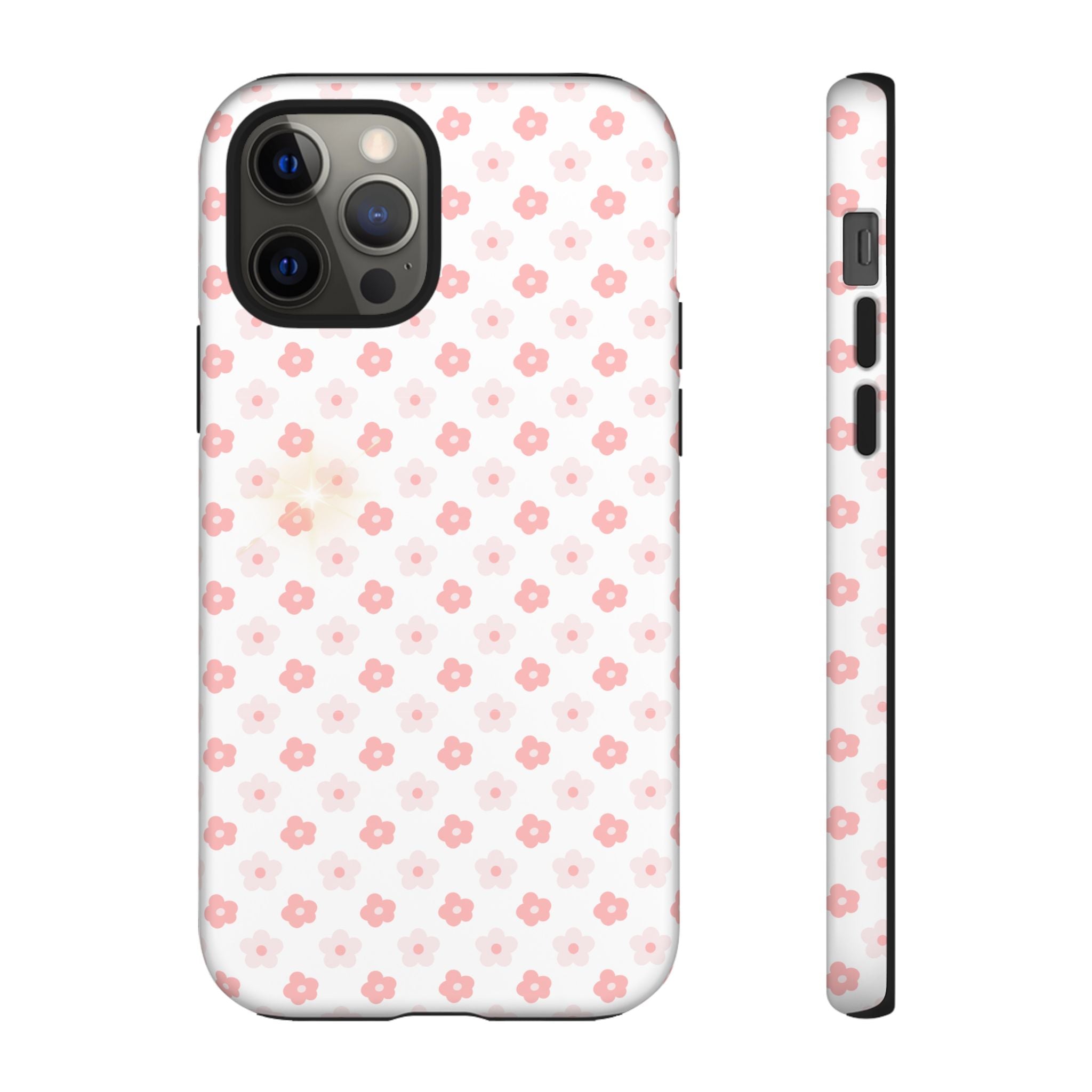 Pink Cherry Blossom Tough Phone Case — Floral Protective iPhone Cover