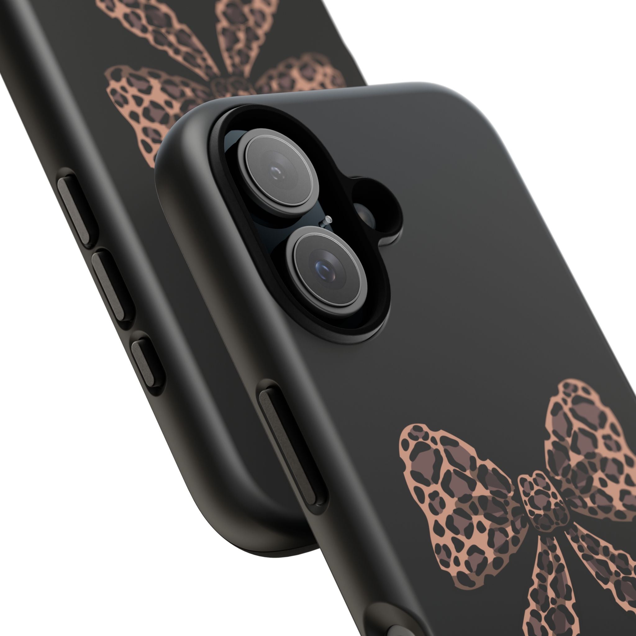 Leopard Print Bow Tough Phone Case — Cute Chic Protective Cover
