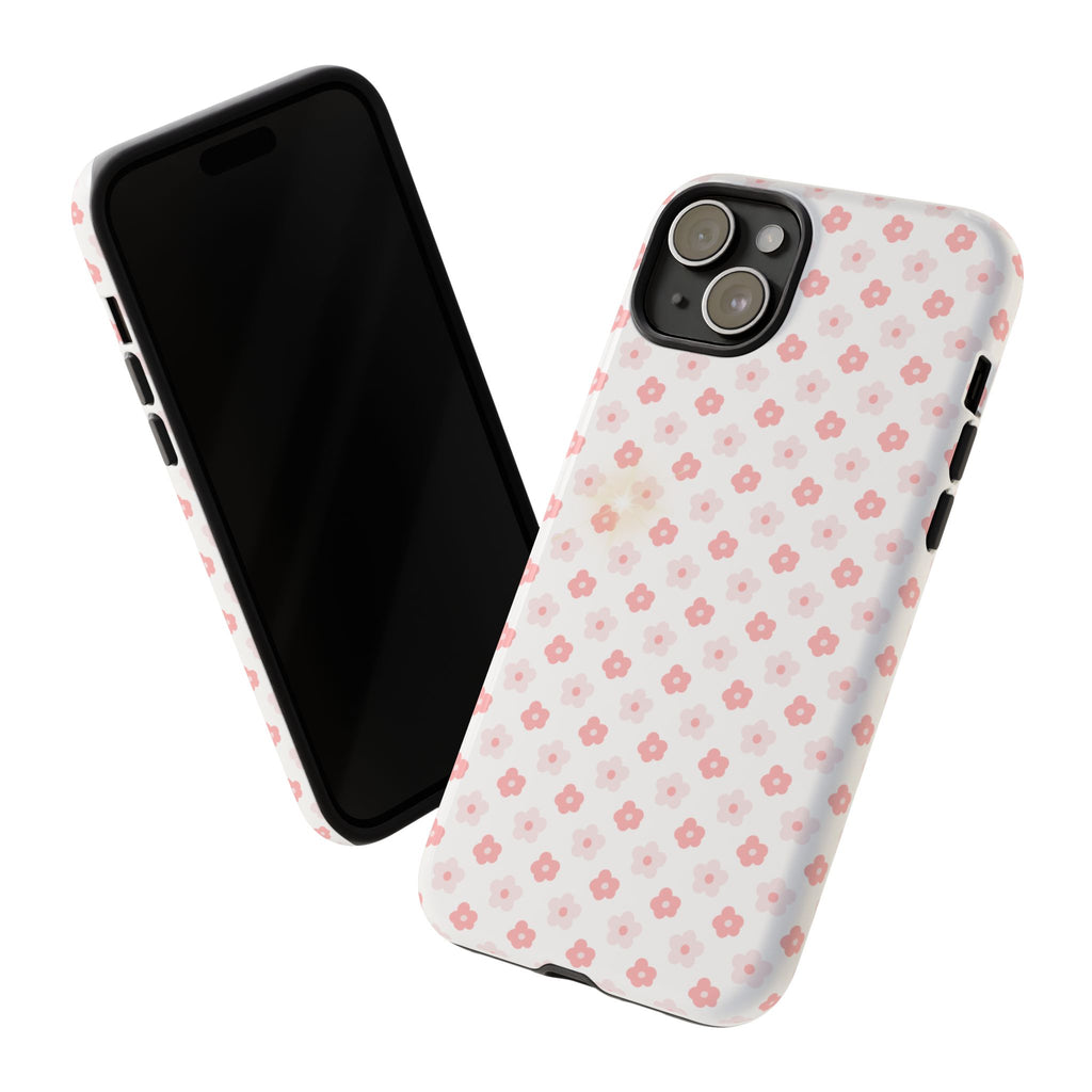 Pink Cherry Blossom Tough Phone Case — Floral Protective iPhone Cover