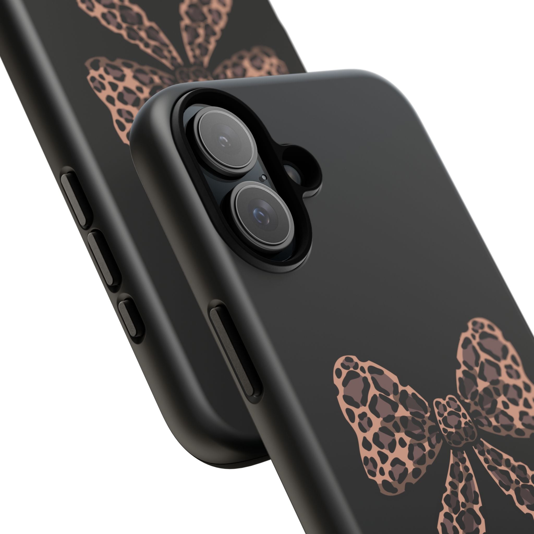 Leopard Print Bow Tough Phone Case — Cute Chic Protective Cover