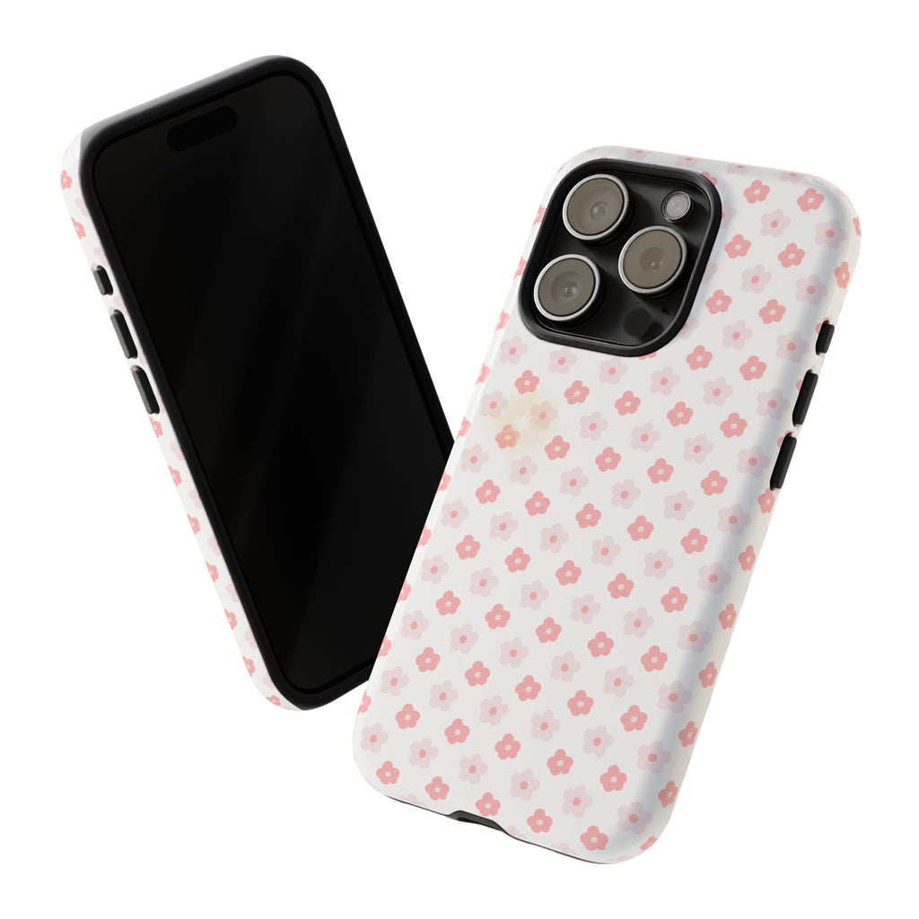 Pink Cherry Blossom Tough Phone Case — Floral Protective iPhone Cover