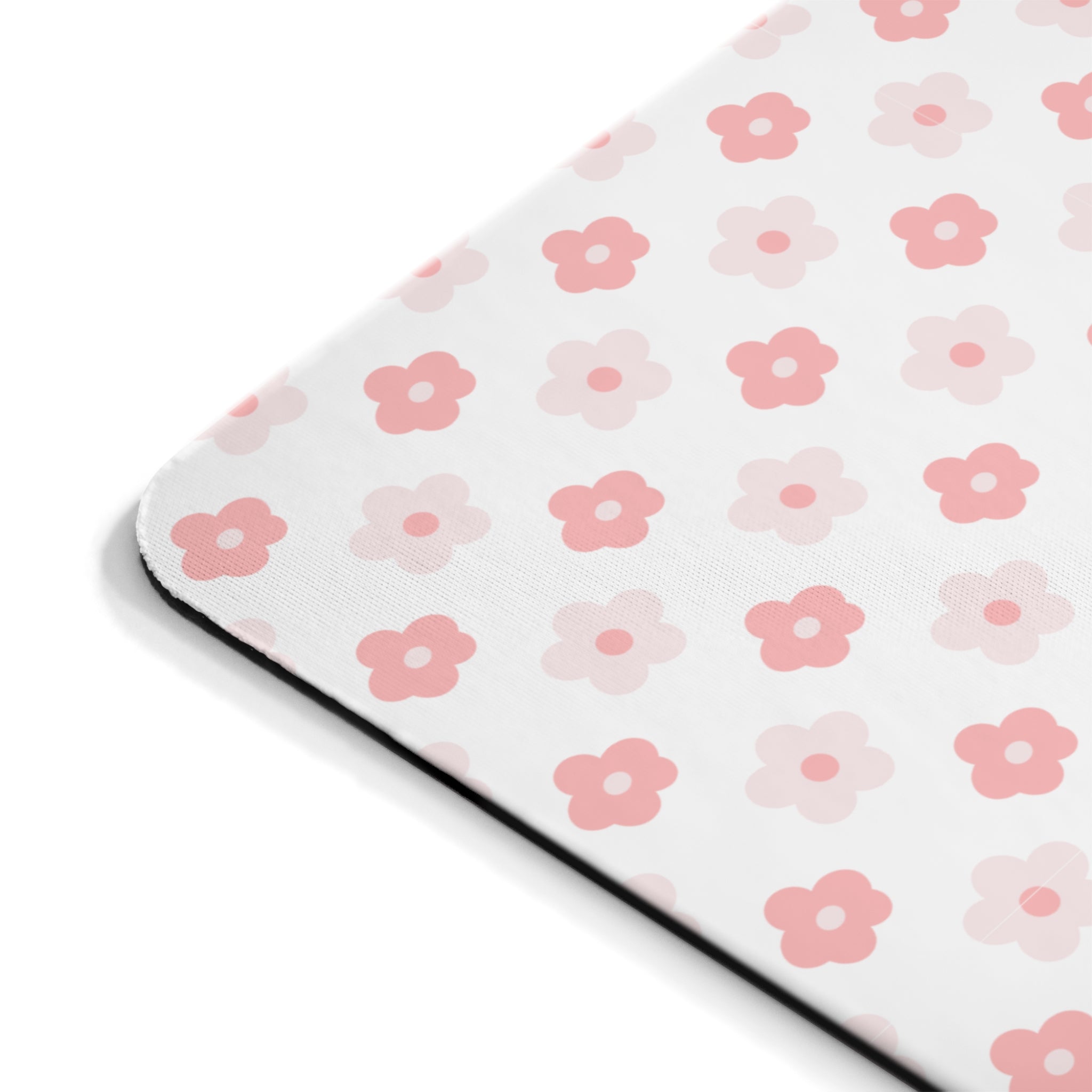 Pink Floral Mouse Pad — Cute Cherry Blossom Pattern Desk Mat