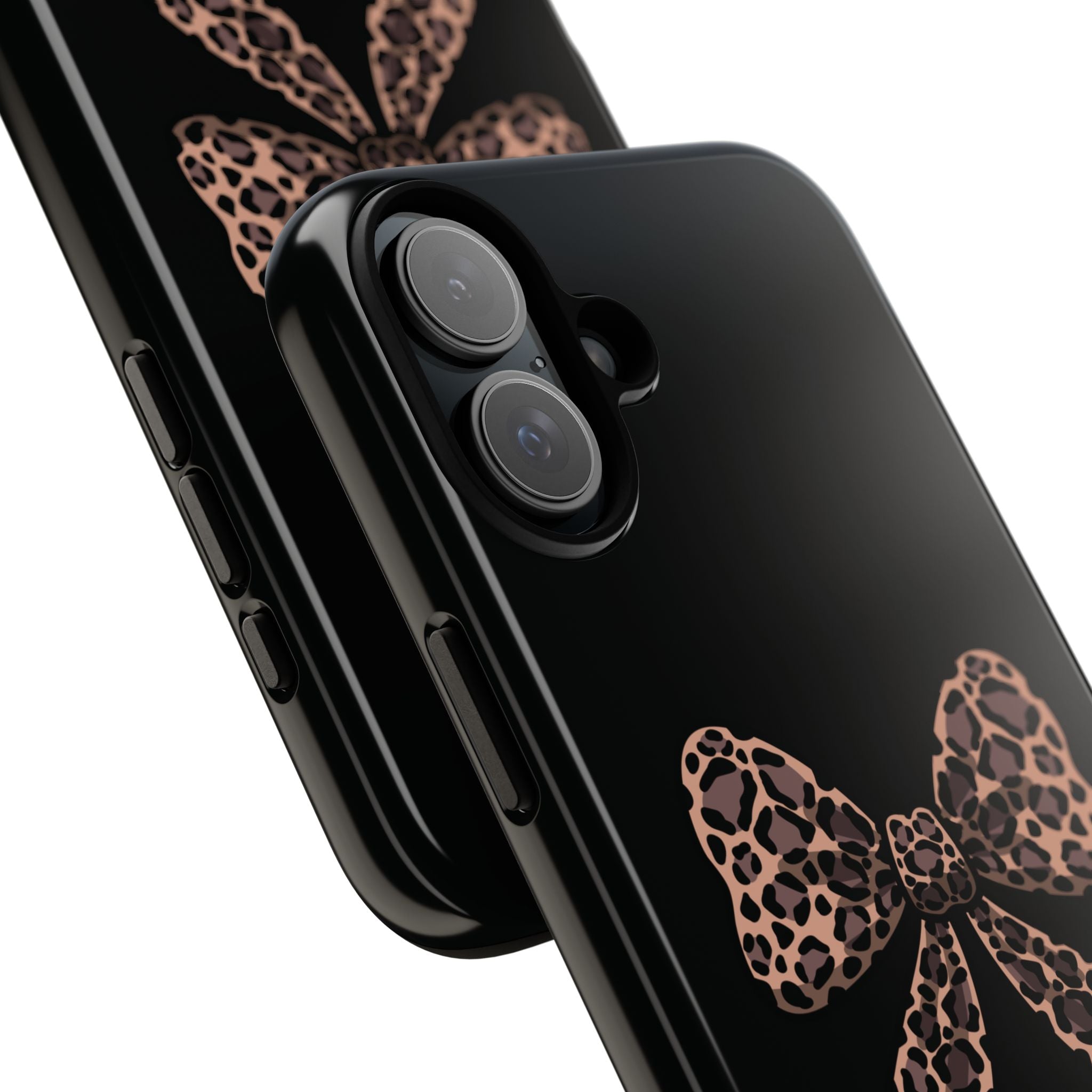 Leopard Print Bow Tough Phone Case — Cute Chic Protective Cover