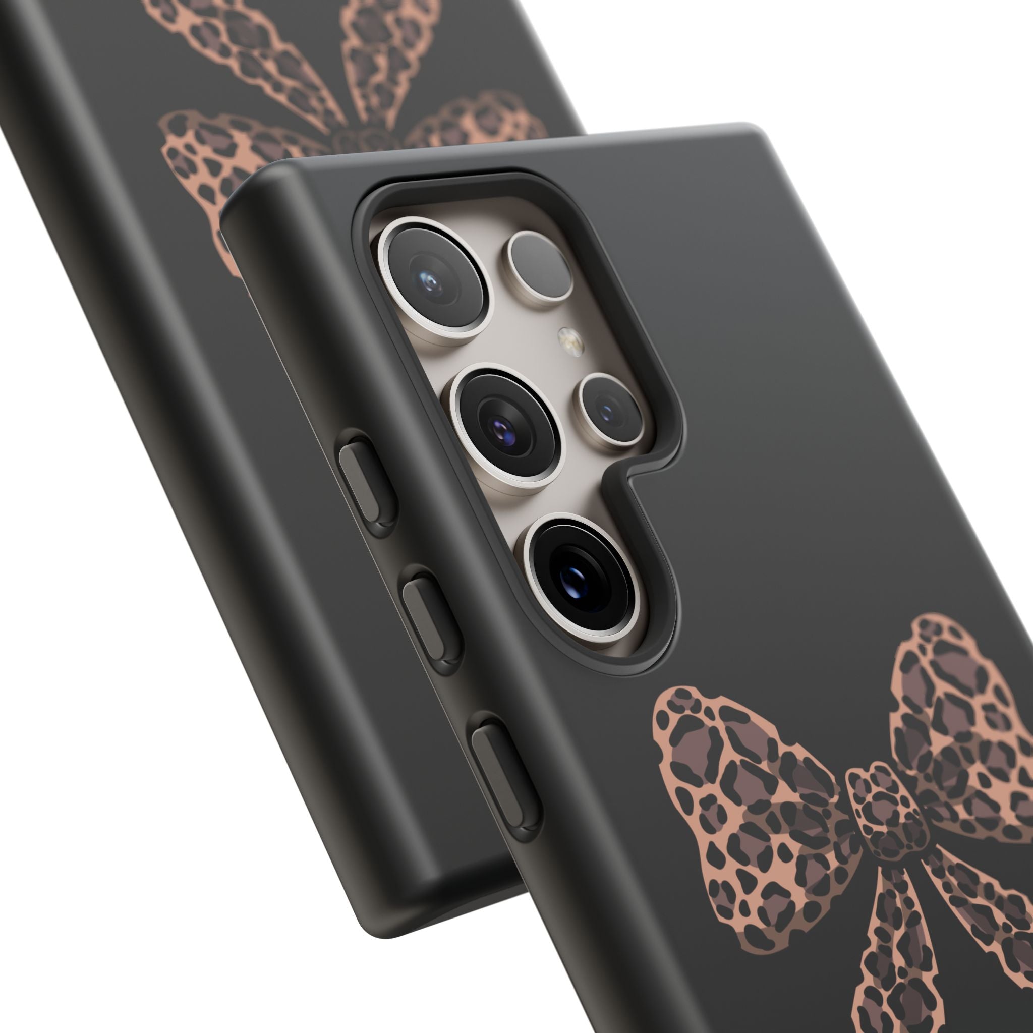 Leopard Print Bow Tough Phone Case — Cute Chic Protective Cover
