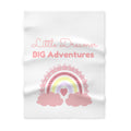 Baby Blanket - "Little Dreamer, Big Adventures" Pink Rainbow Keepsake