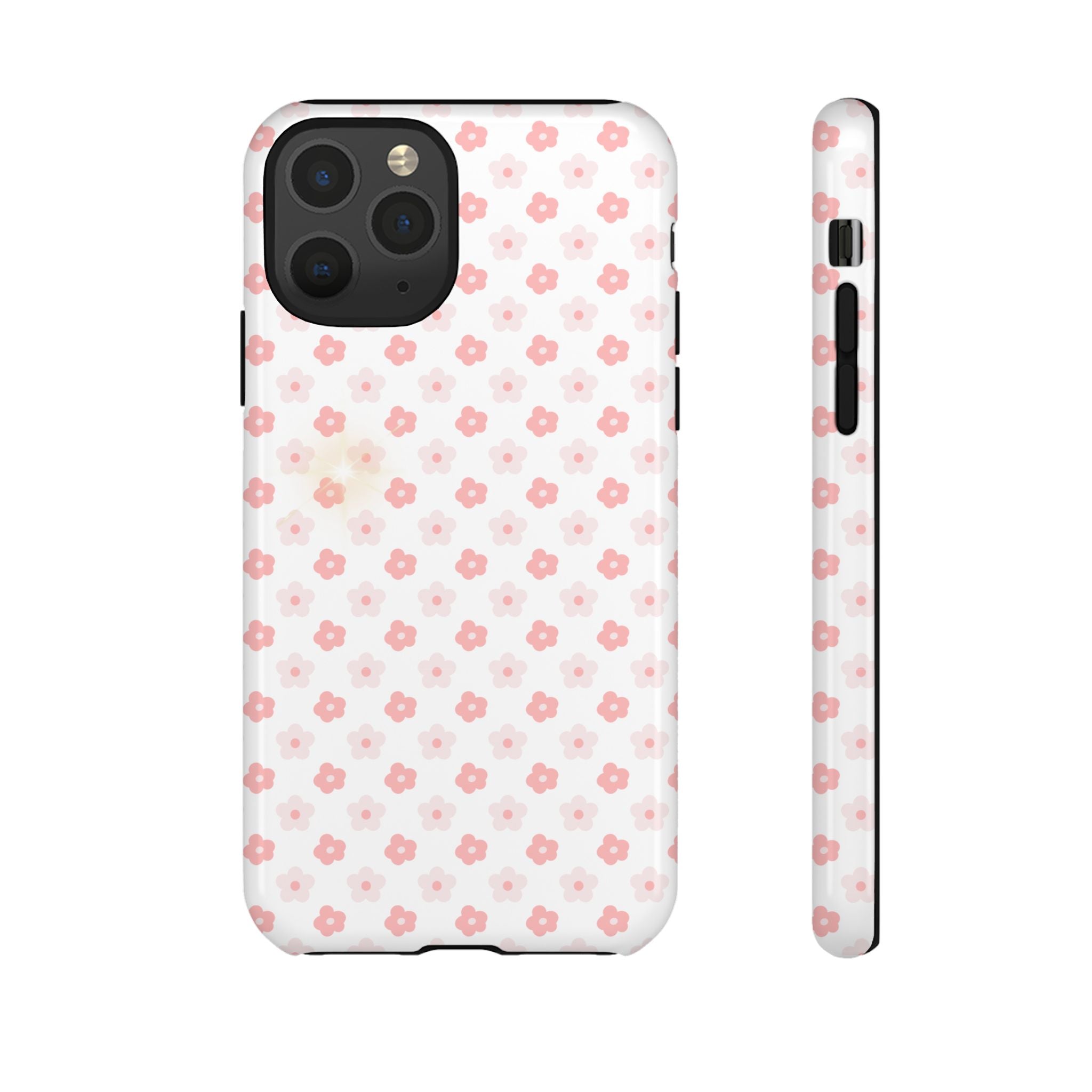 Pink Cherry Blossom Tough Phone Case — Floral Protective iPhone Cover