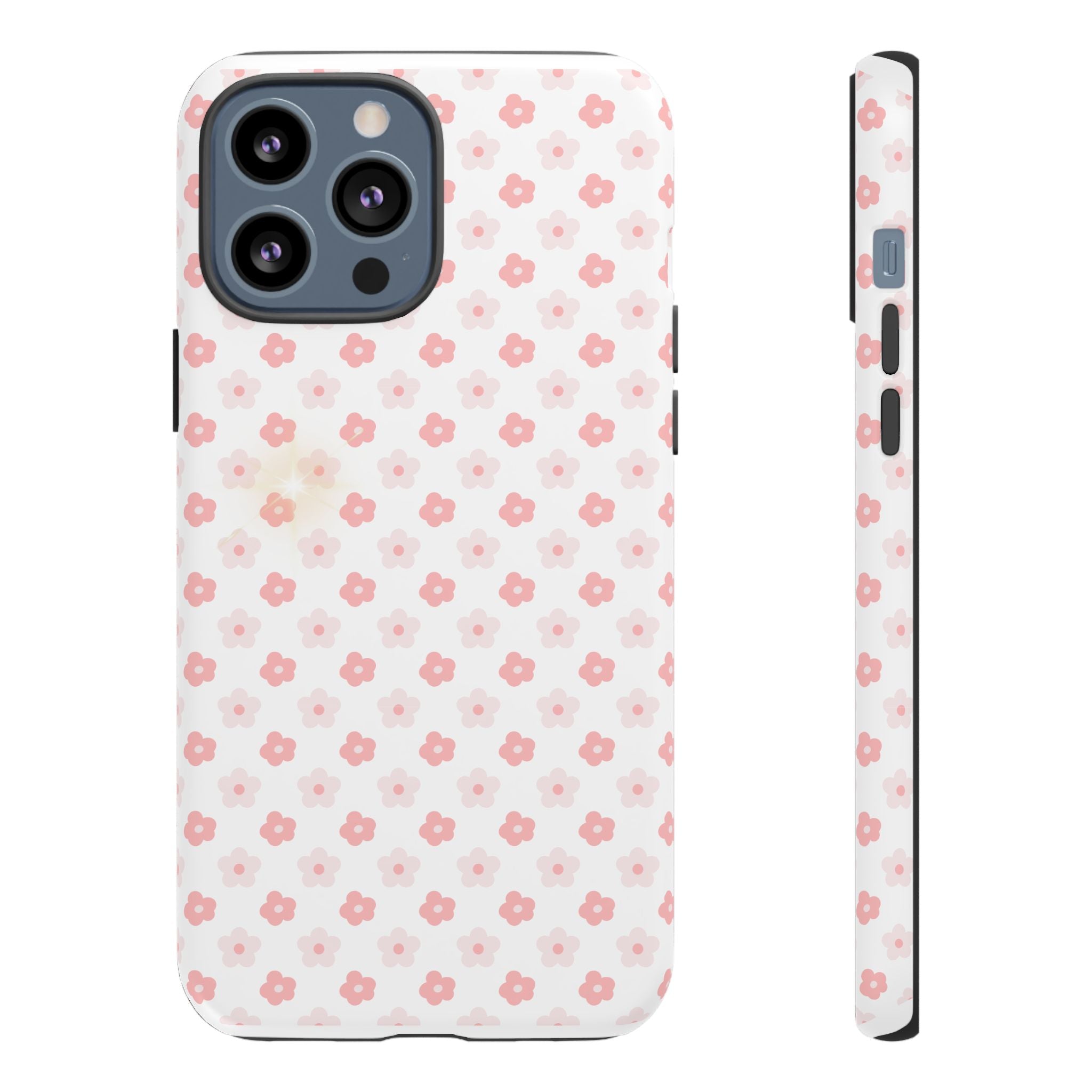 Pink Cherry Blossom Tough Phone Case — Floral Protective iPhone Cover