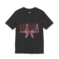 Mama Leopard Bow Tee — Floral Leopard Print "MAMA" Mother's Day T‑Shirt