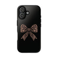 Leopard Print Bow Tough Phone Case — Cute Chic Protective Cover
