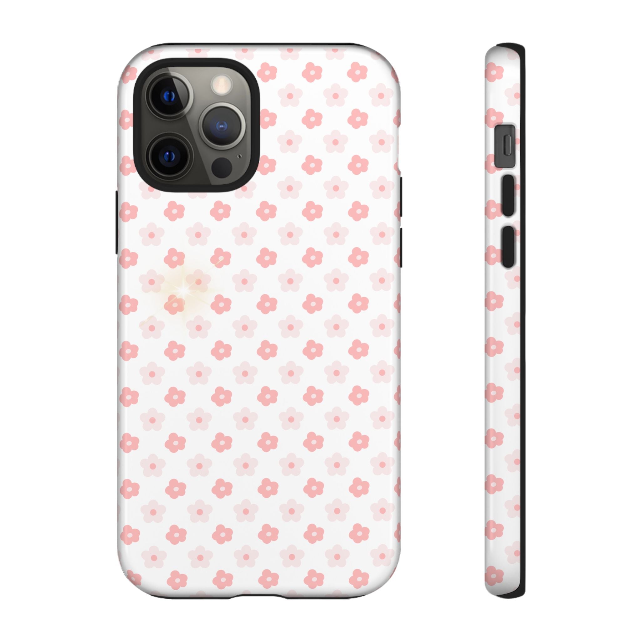 Pink Cherry Blossom Tough Phone Case — Floral Protective iPhone Cover