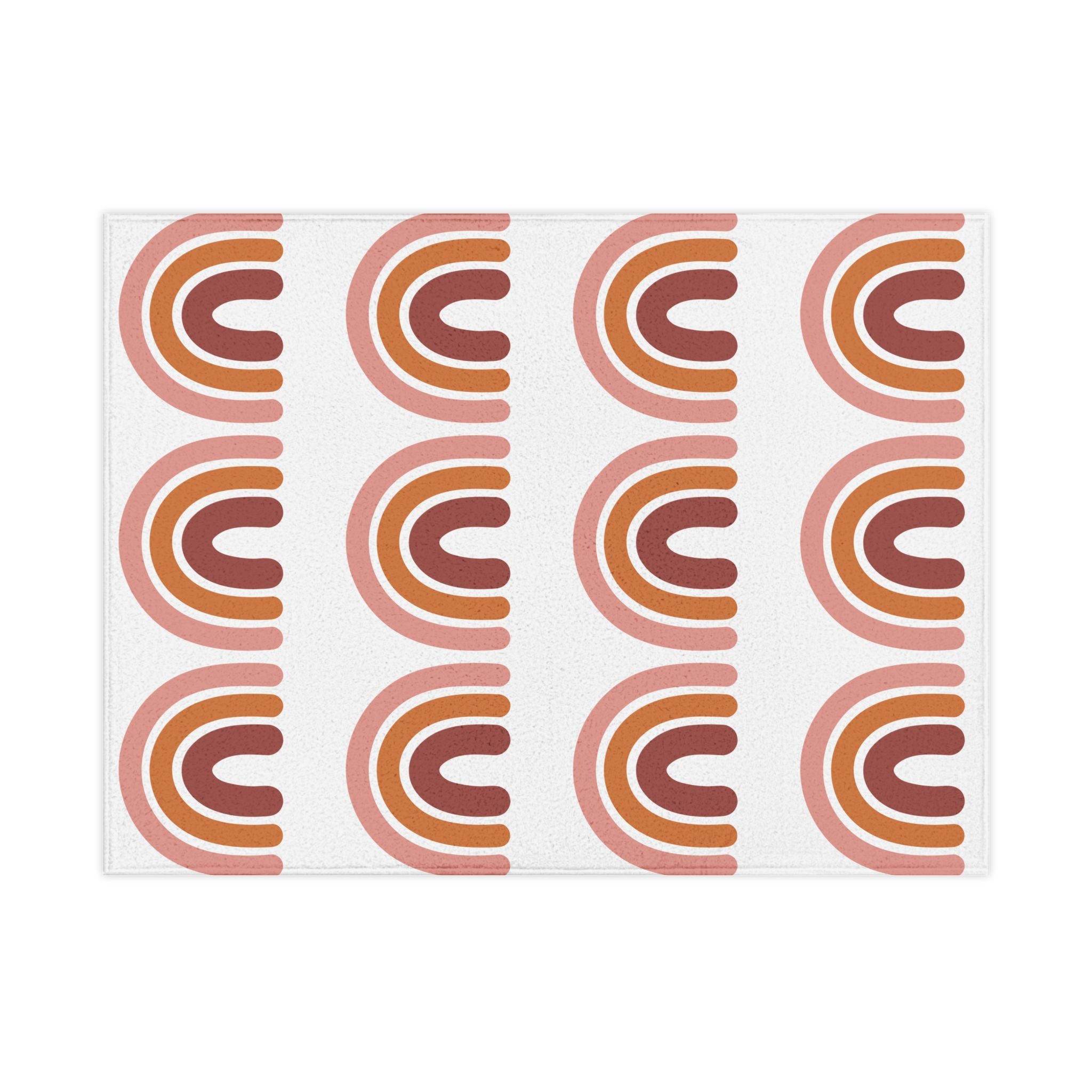 Toddler Blanket — Retro Terracotta Boho Rainbow Nursery Throw