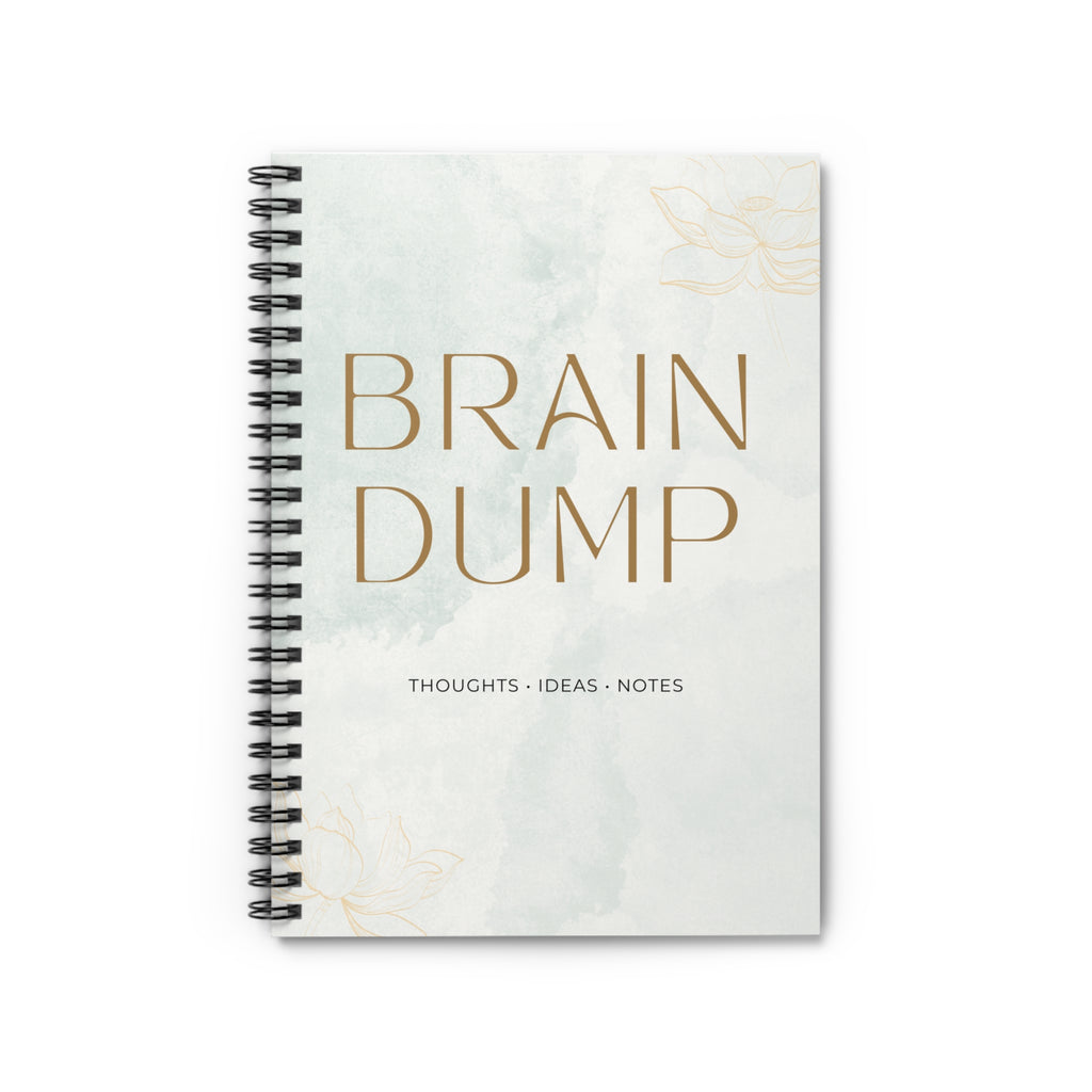 Brain Dump Spiral Notebook — Ruled Journal for Notes, Ideas & To-Do Lists