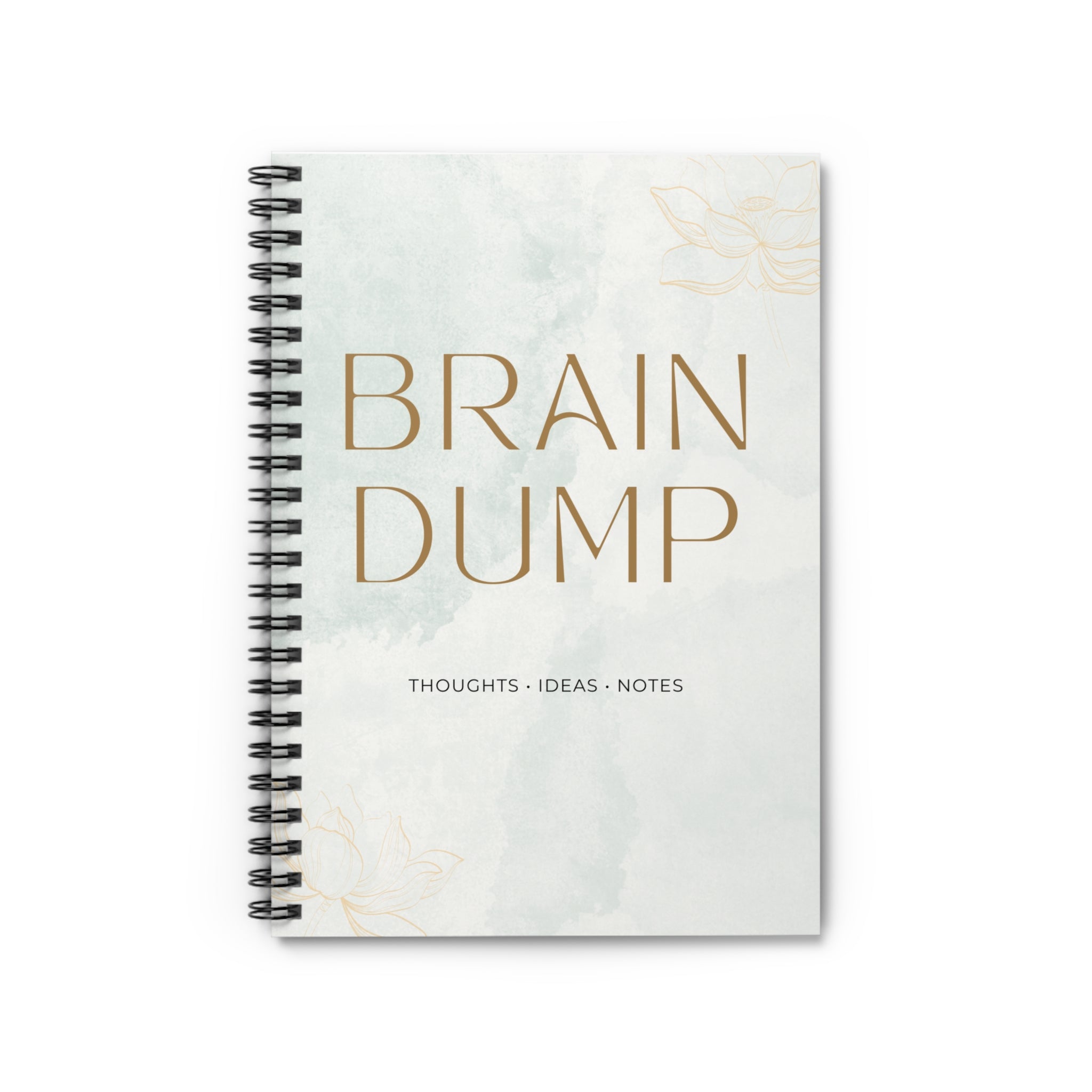 Brain Dump Spiral Notebook — Ruled Journal for Notes, Ideas & To-Do Lists