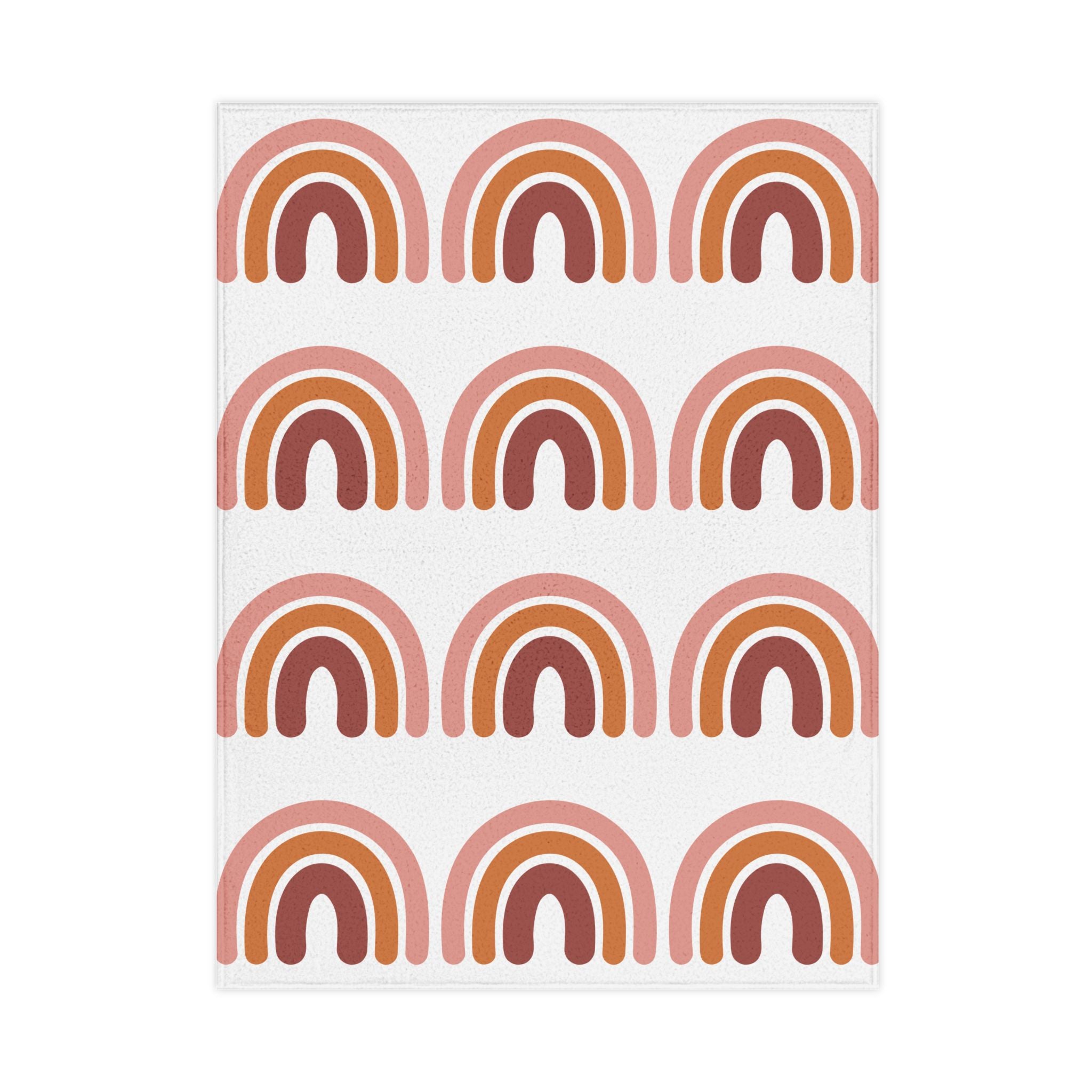 Toddler Blanket — Retro Terracotta Boho Rainbow Nursery Throw